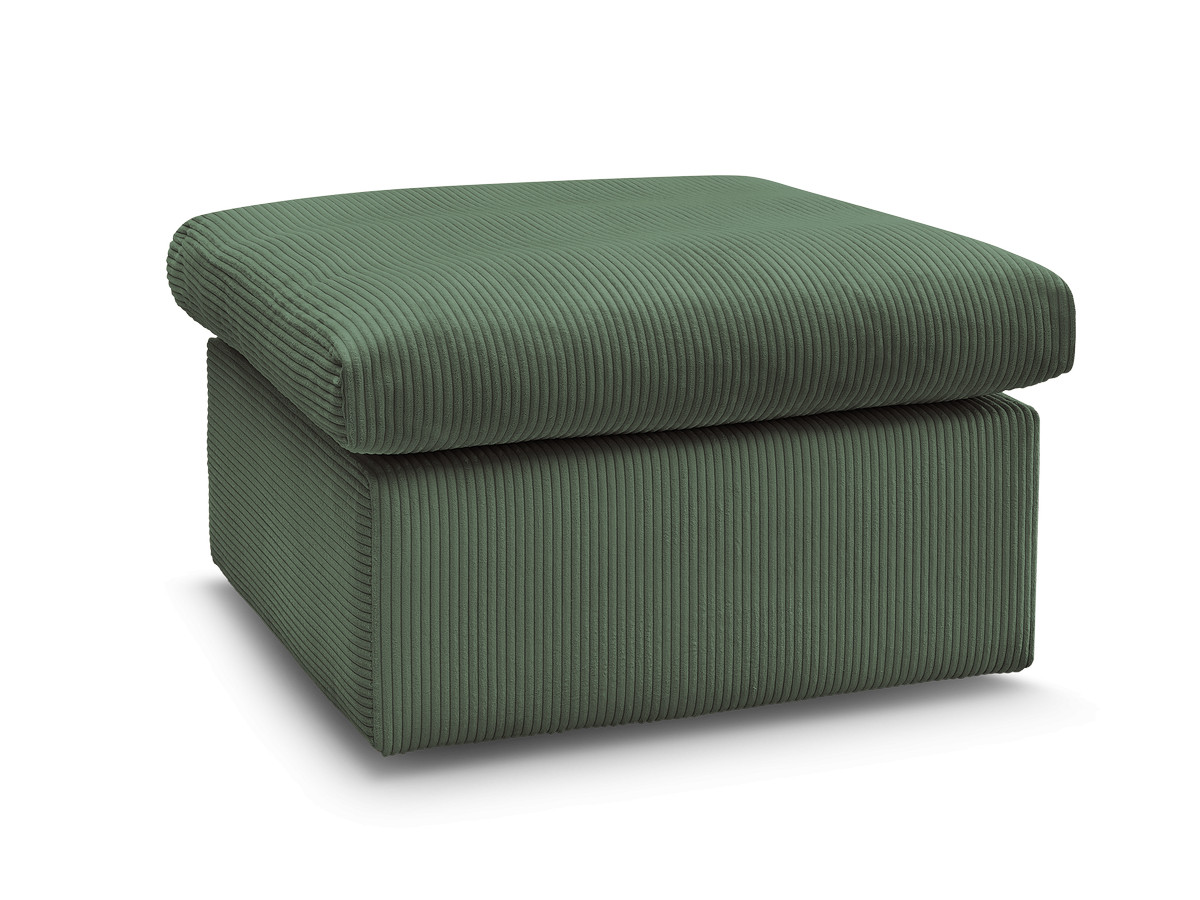 enore poef in corduroy stof gekleurd donkergroen