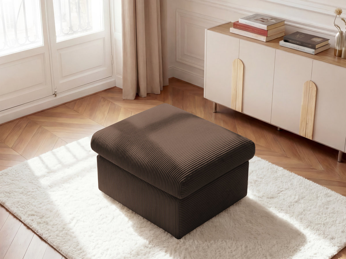 ENORE poef in corduroy stof