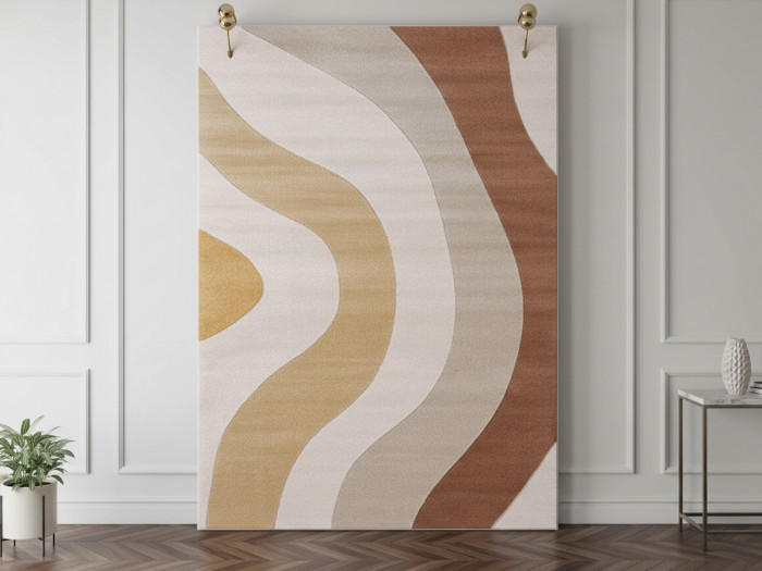 Tapis poils ras NOVA motif abstrait