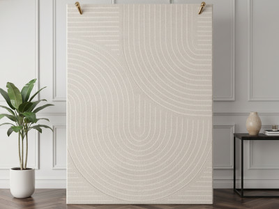 Tapis poils ras ODILE motif abstrait