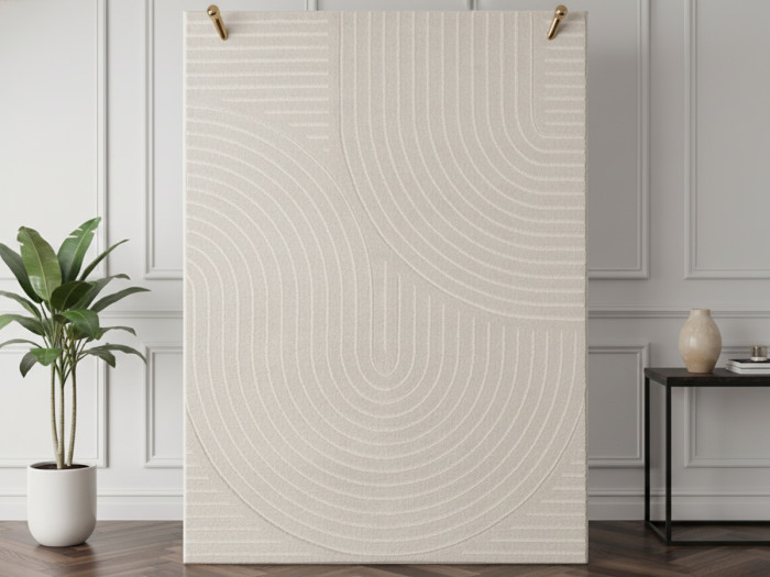 Tapis poils ras ODILE motif abstrait