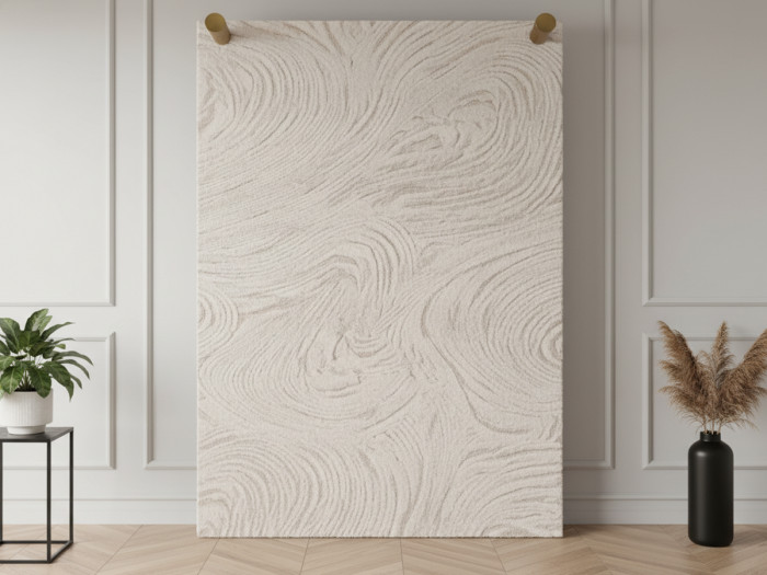 Tapis poils long LOVINA motif abstrait