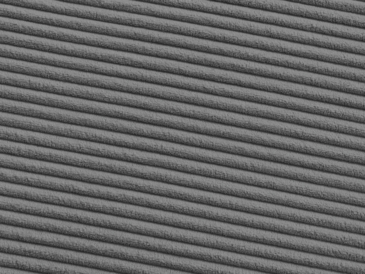 Canapé d'angle fixe ENORE velours côtelé avec pouf