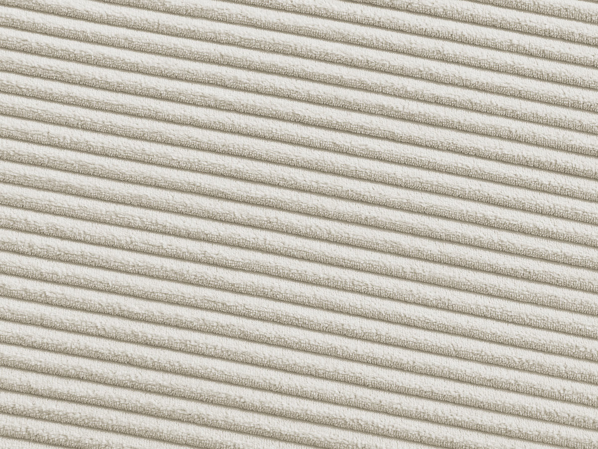 Canapé d'angle fixe ENORE velours côtelé avec pouf