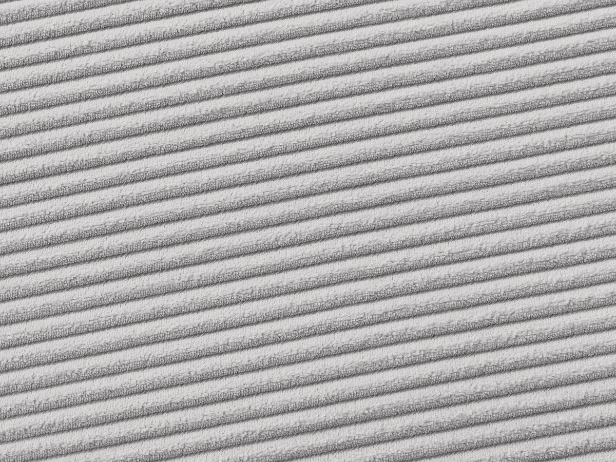 Canapé d'angle fixe ENORE velours côtelé avec pouf