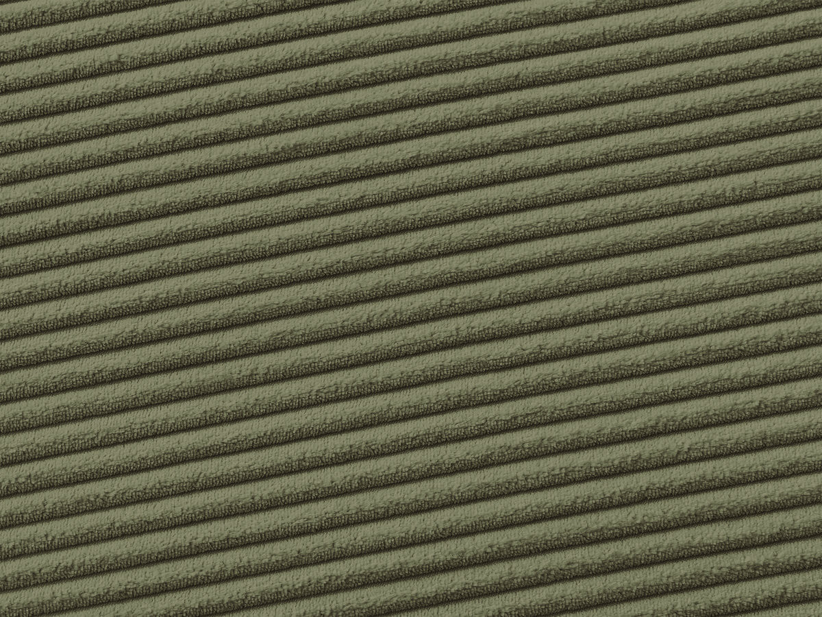 Canapé d'angle fixe ENORE velours côtelé avec pouf