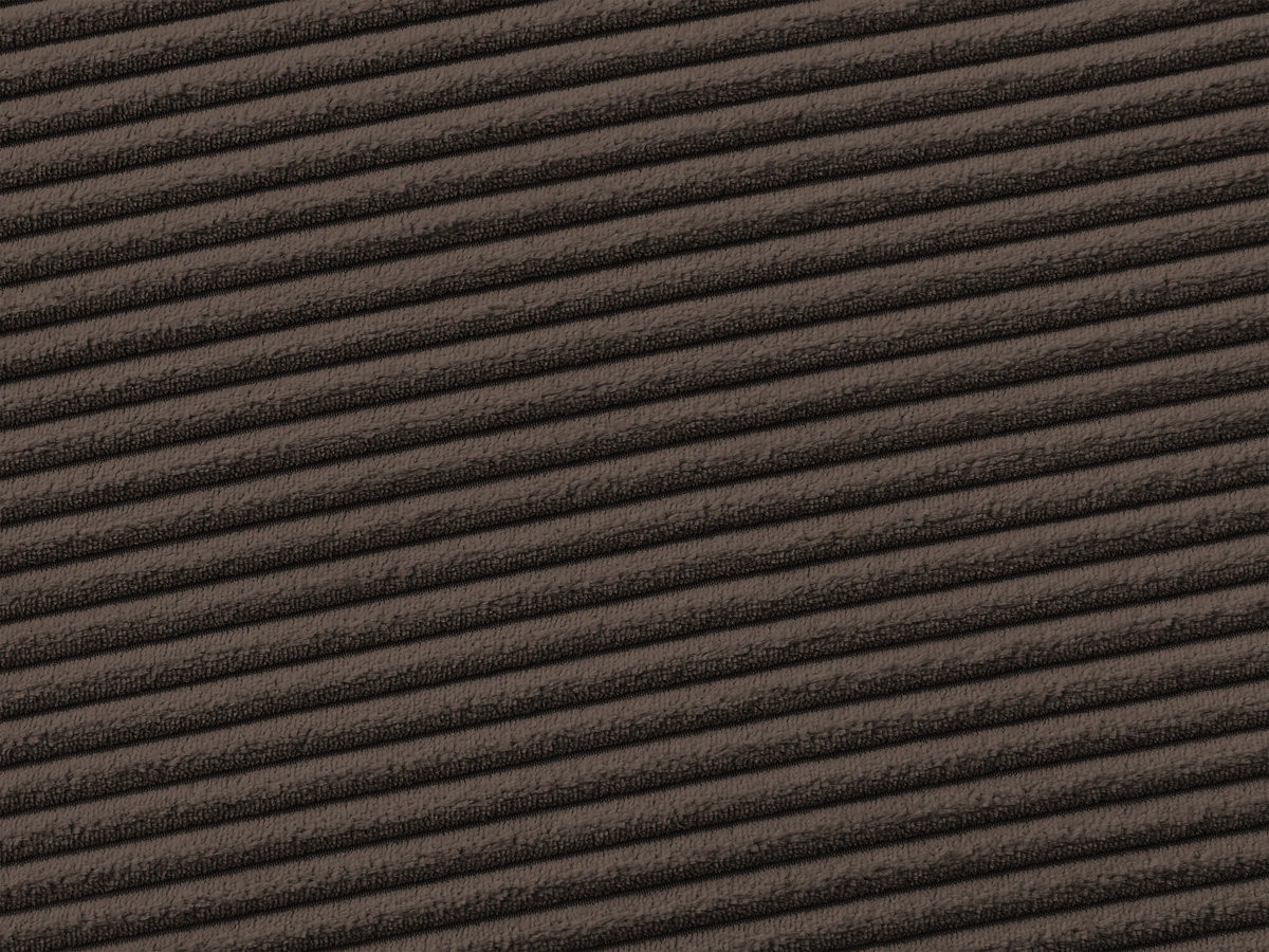 Canapé d'angle fixe ENORE velours côtelé avec pouf