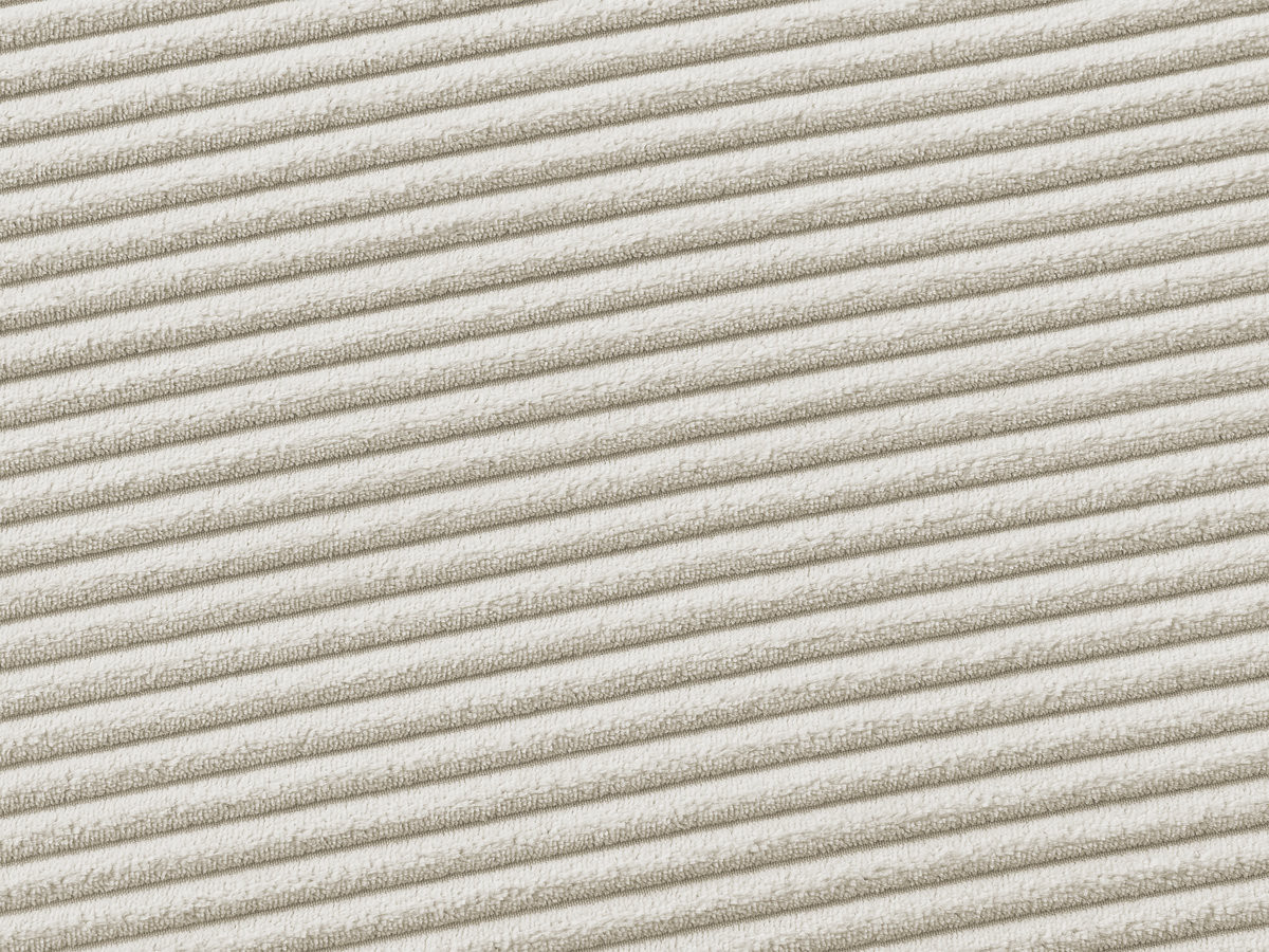 Canapé d'angle fixe ENORE velours côtelé avec pouf