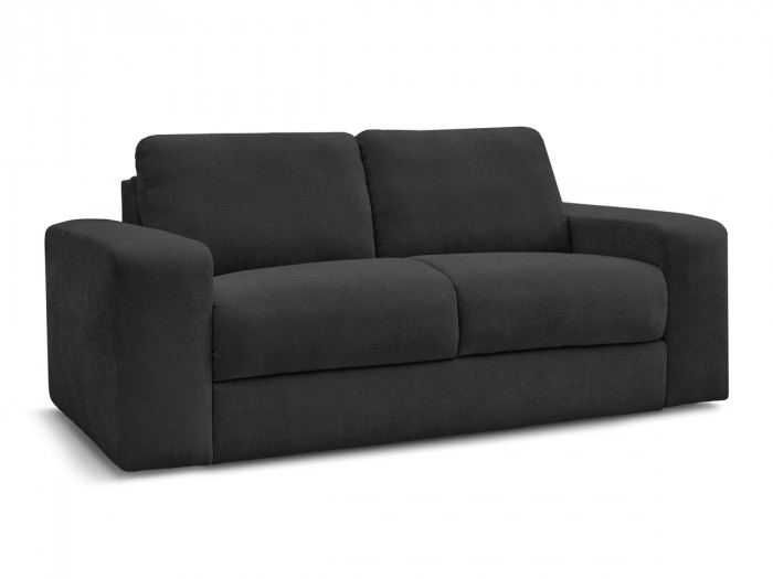 Canapé droit convertible IBIZA ouverture express tissu texturé