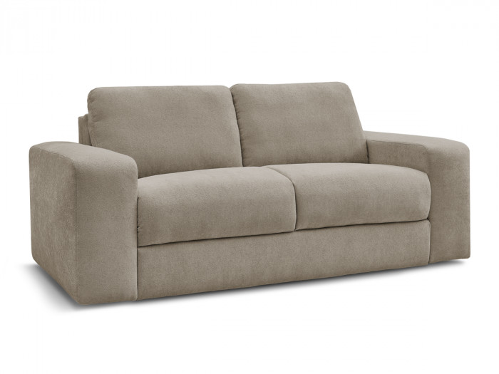 Canapé droit convertible IBIZA ouverture express tissu texturé