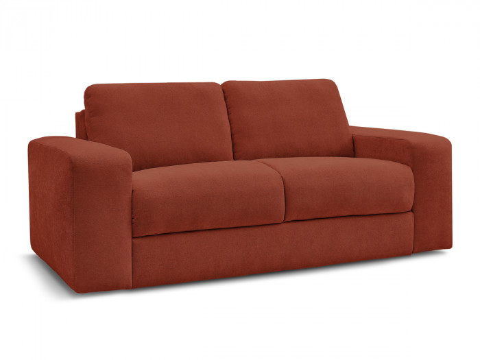 Canapé droit convertible IBIZA ouverture express tissu texturé