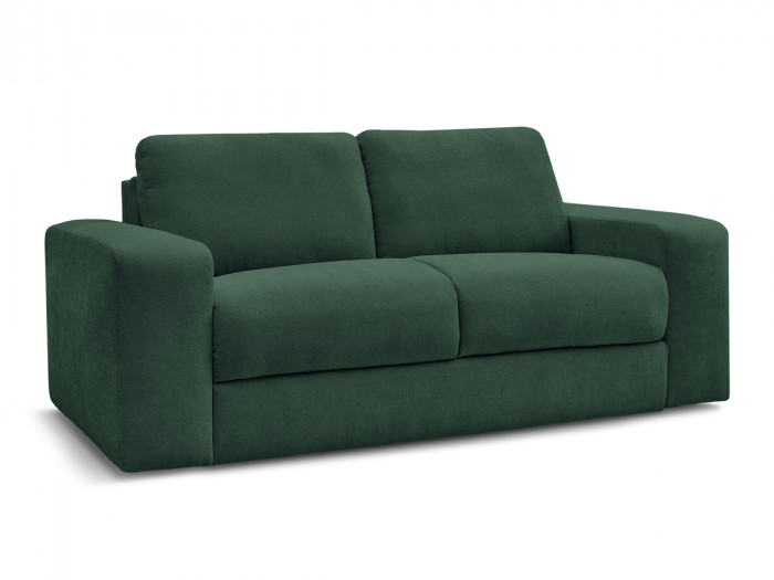 Canapé droit convertible IBIZA ouverture express tissu texturé