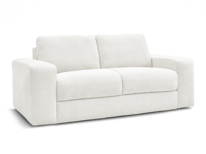 Canapé droit convertible IBIZA ouverture express tissu texturé