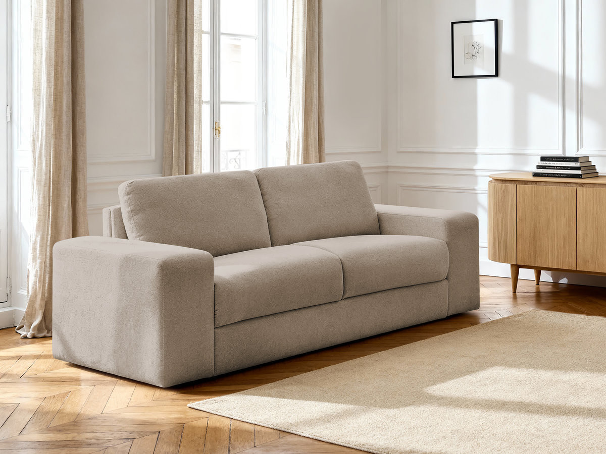 IBIZA slaapbank met snelopeningsmechanisme en structuurstof