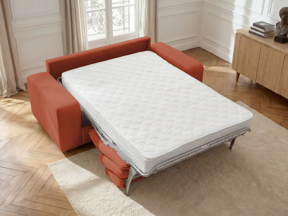 IBIZA slaapbank met snelopeningsmechanisme en structuurstof