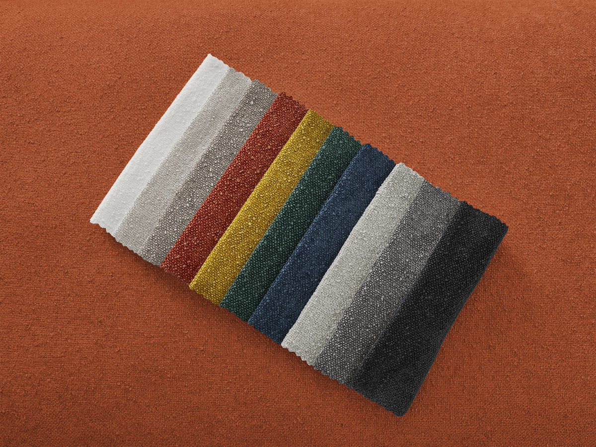 Canapé droit convertible IBIZA texturé orange — vue 5