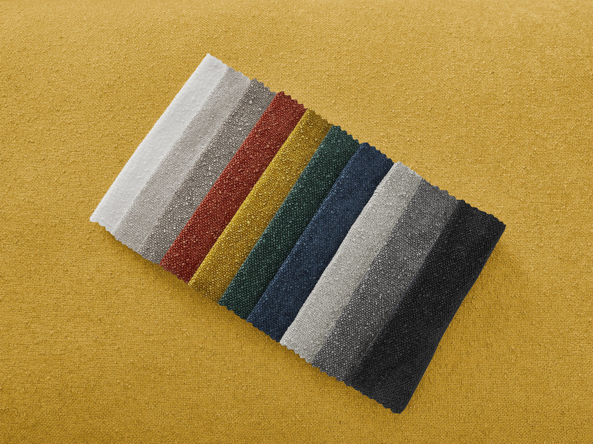 Canapé droit convertible IBIZA texturé jaune — vue 5