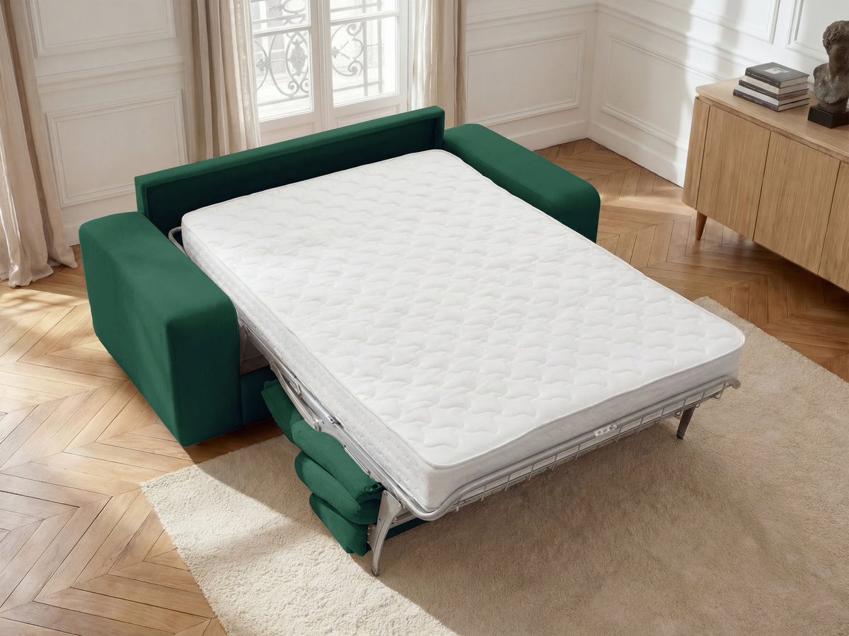 IBIZA slaapbank met snelopeningsmechanisme en structuurstof