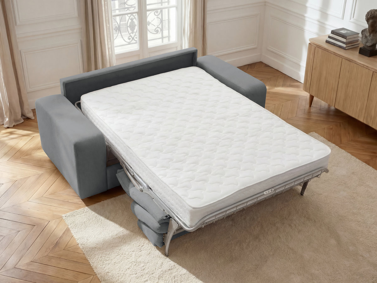 IBIZA slaapbank met snelopeningsmechanisme en structuurstof