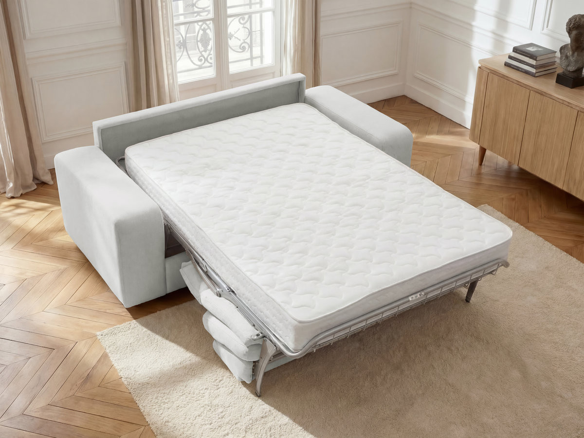 IBIZA slaapbank met snelopeningsmechanisme en structuurstof