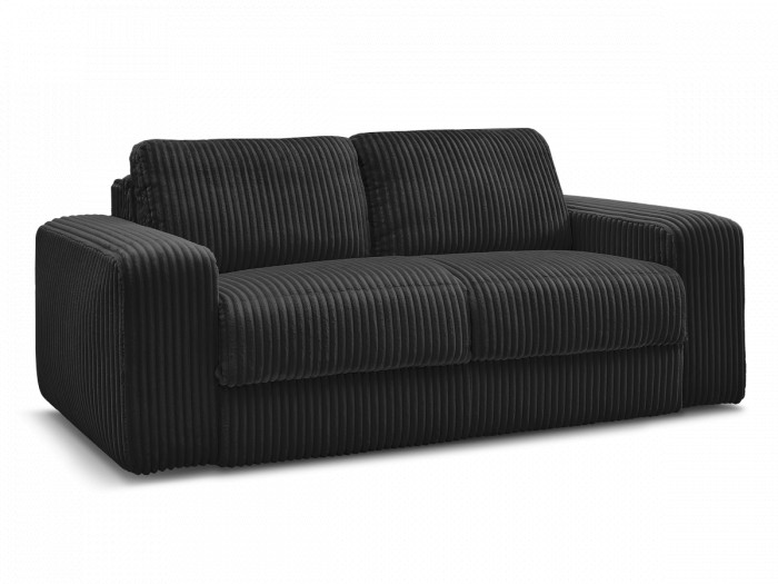 Canapé droit convertible IBIZA ouverture express velours côtelé