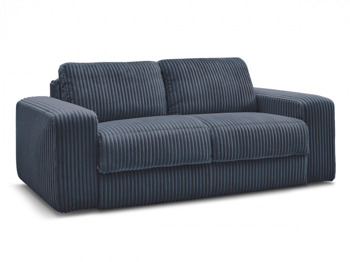 Canapé droit convertible IBIZA ouverture express velours côtelé