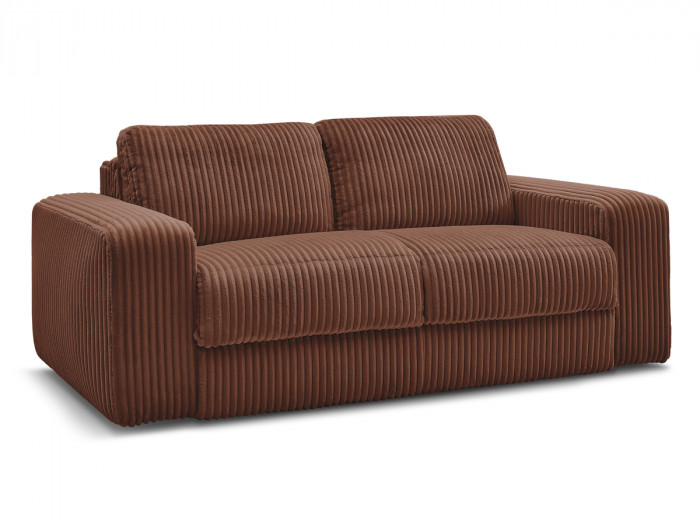 Canapé droit convertible IBIZA ouverture express velours côtelé