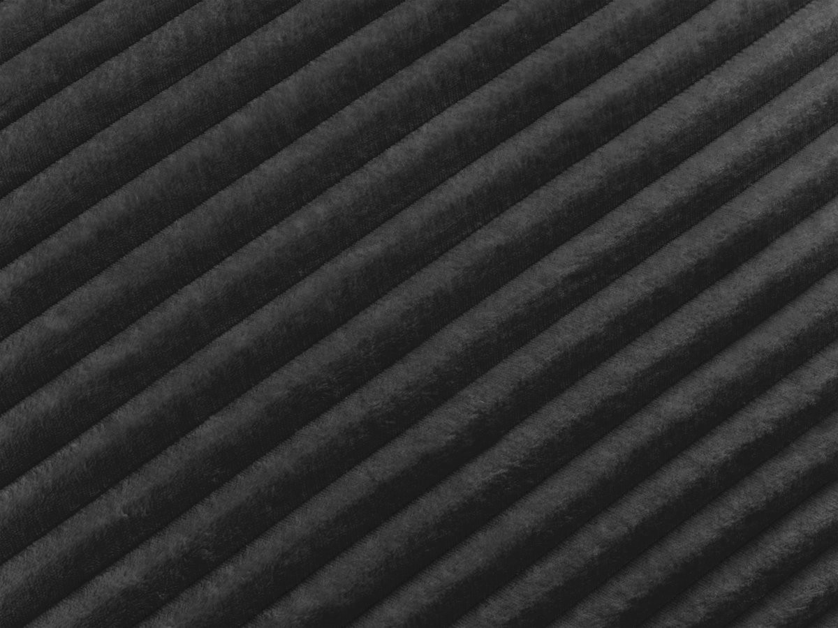 Canapé droit convertible IBIZA velours côtelé noir — vue 5