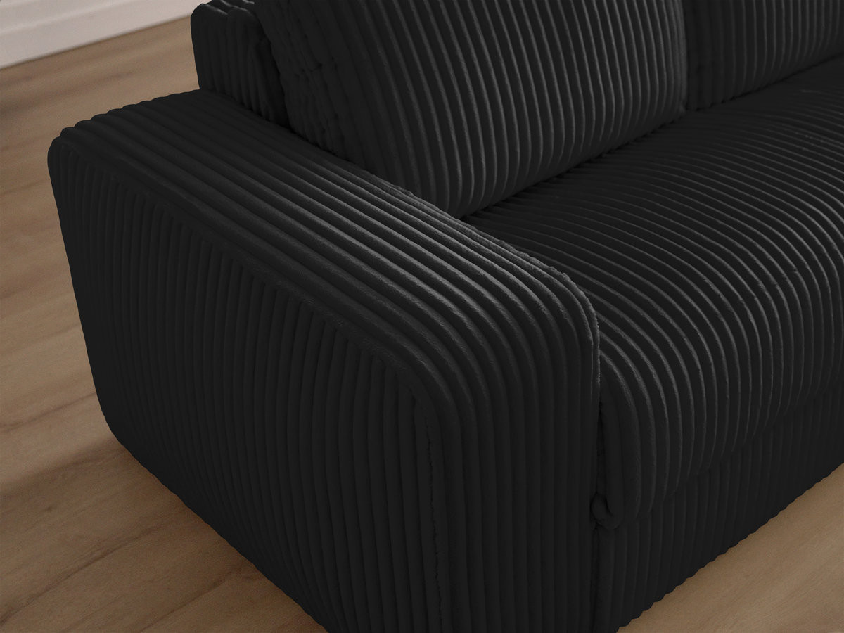 Canapé droit convertible IBIZA ouverture express velours côtelé