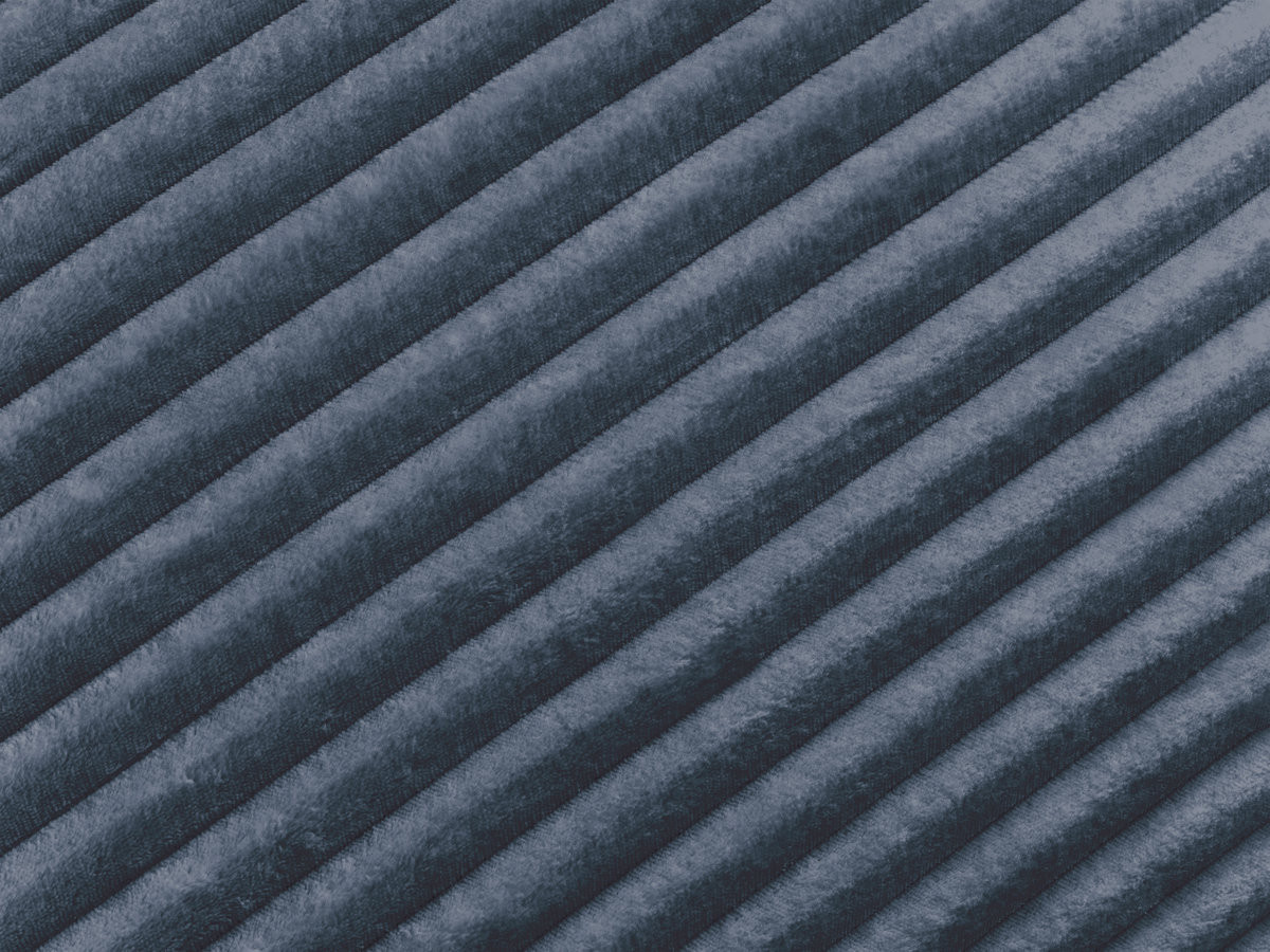 Canapé droit convertible IBIZA velours côtelé bleu foncé — vue 5