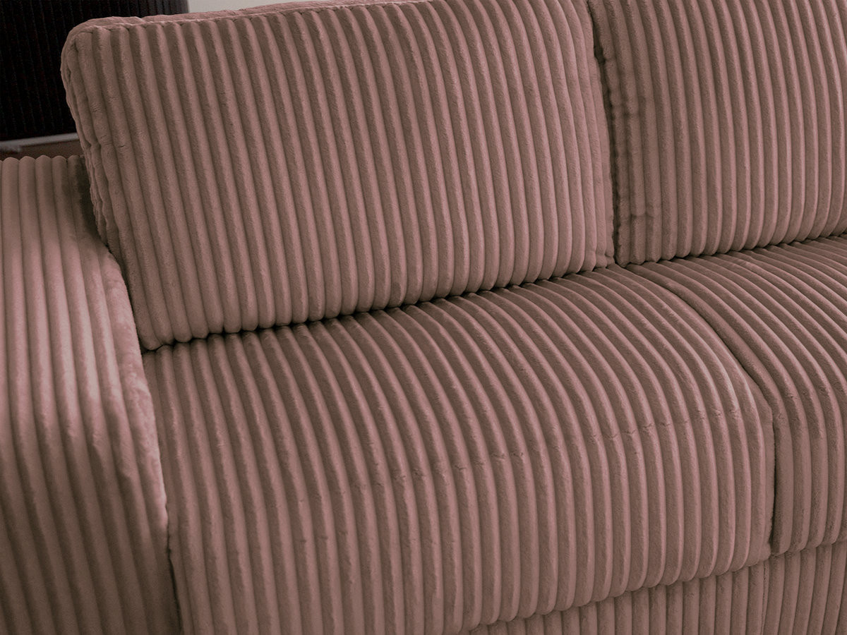 Canapé droit convertible IBIZA ouverture express velours côtelé