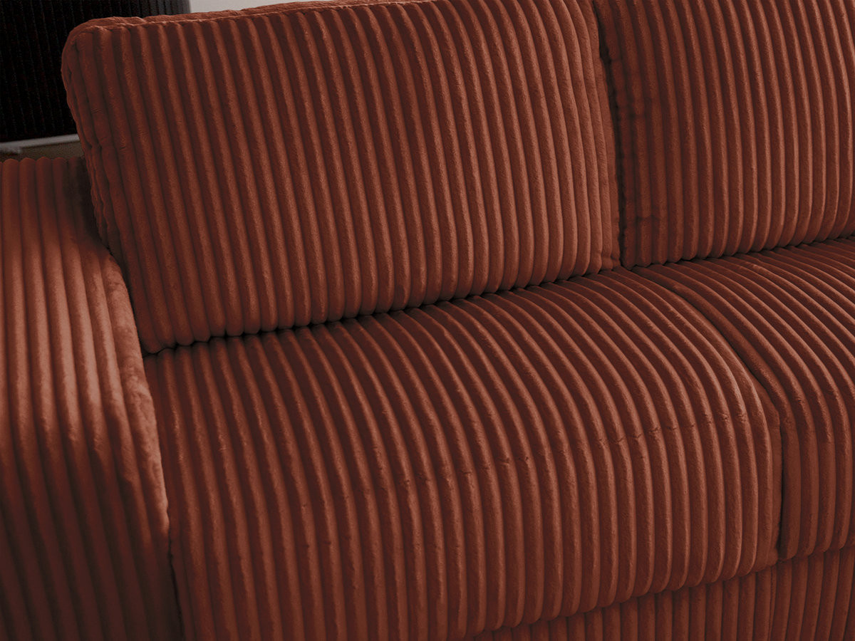 Canapé droit convertible IBIZA ouverture express velours côtelé