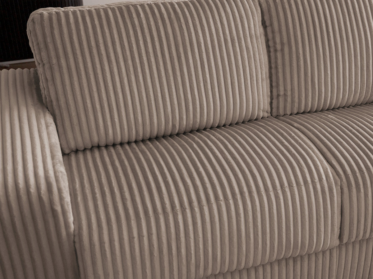 Canapé droit convertible IBIZA ouverture express velours côtelé