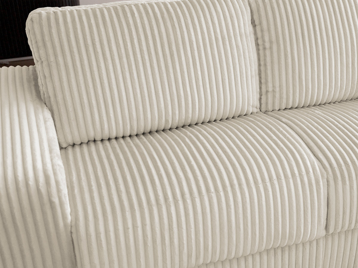 Canapé droit convertible IBIZA ouverture express velours côtelé