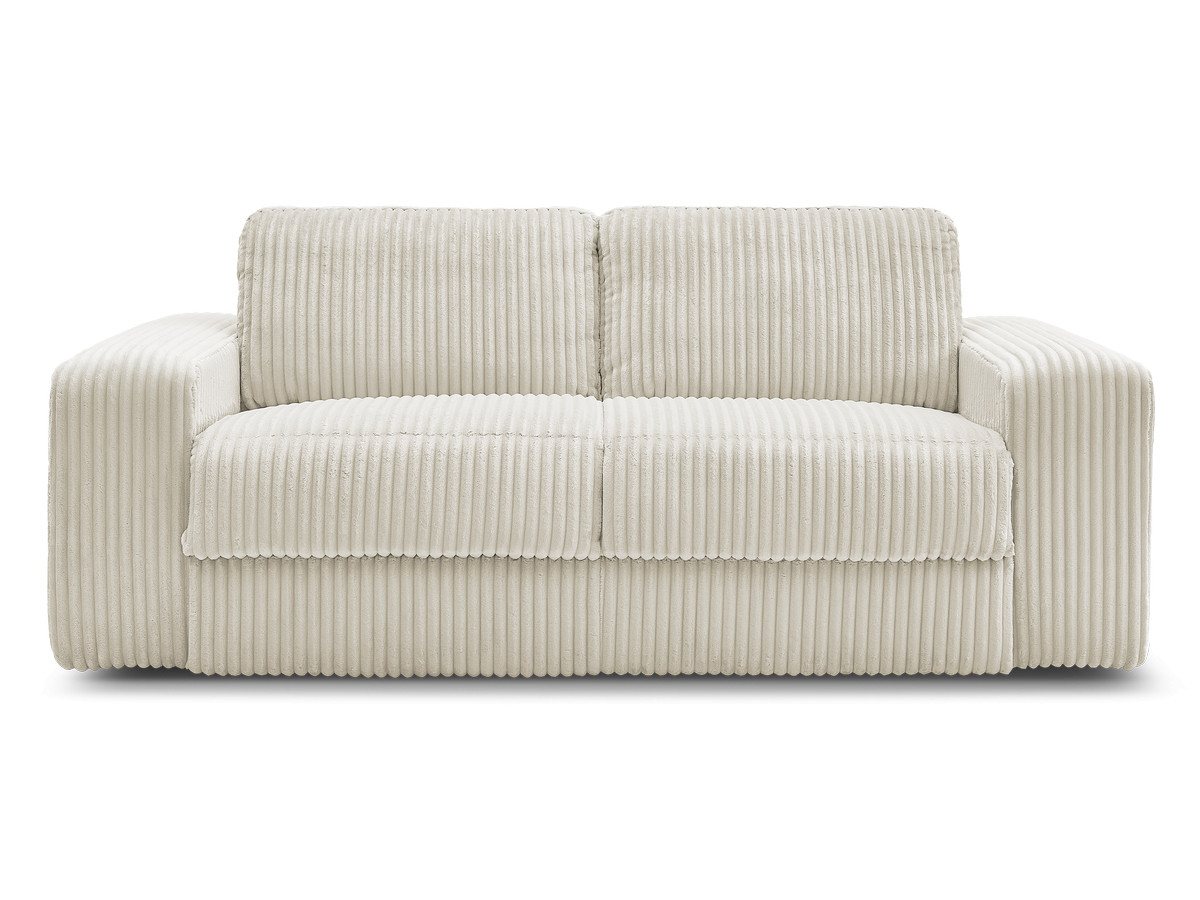 Canapé droit convertible IBIZA ouverture express velours côtelé