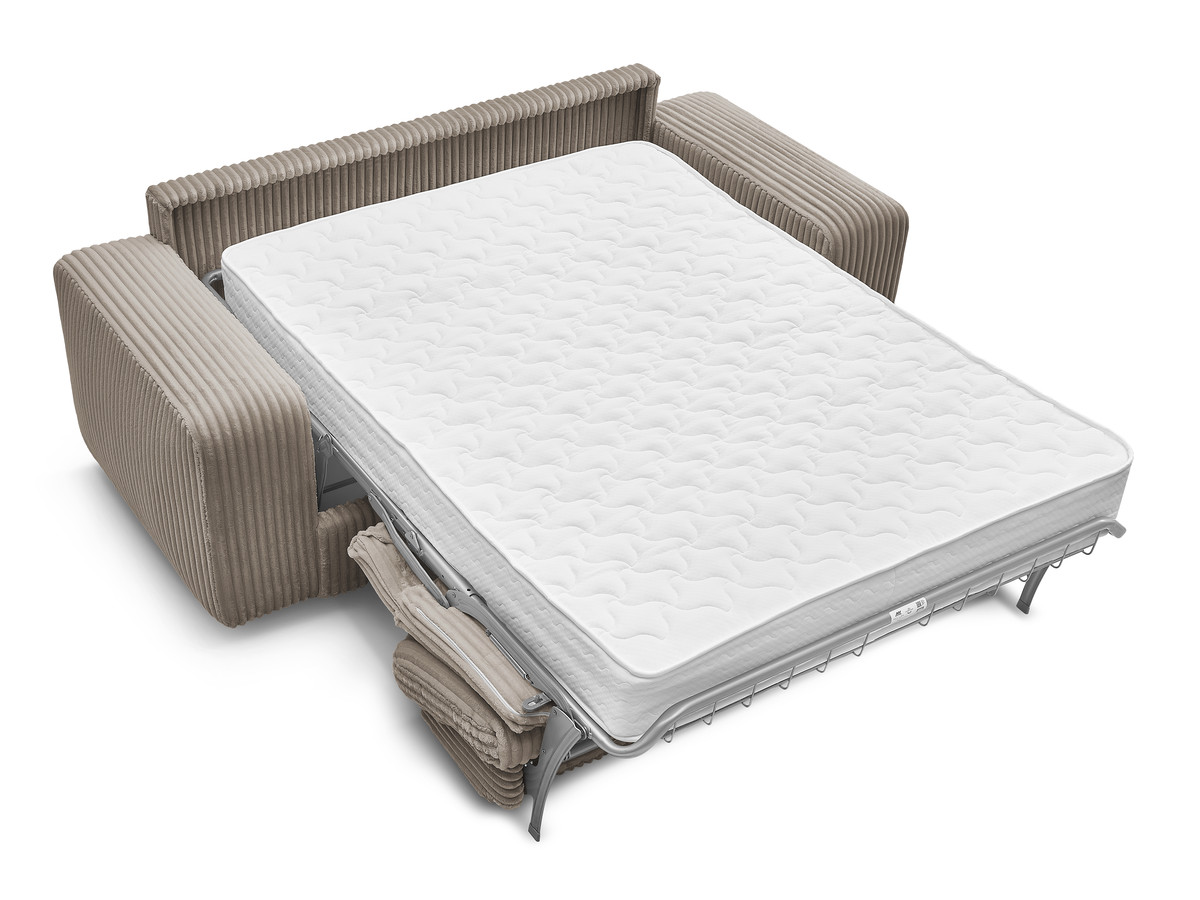 Canapé droit convertible IBIZA ouverture express velours côtelé