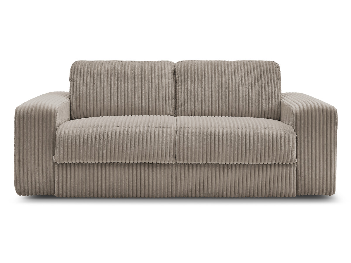 Canapé droit convertible IBIZA ouverture express velours côtelé