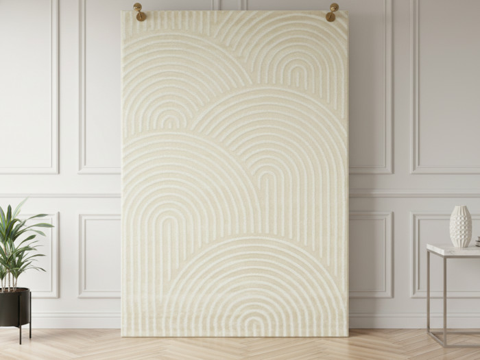 Tapis poils ras NOLAN motif abstrait