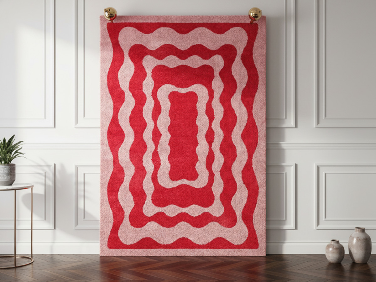 Tapis poils longs LAURIE motif abstrait Tapis poils longs LAURIE motif abstrait