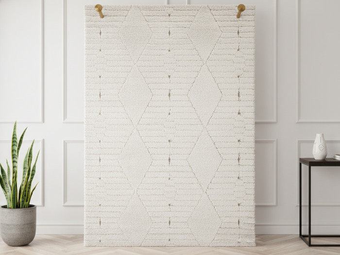 Tapis poils ras REMI motif graphique