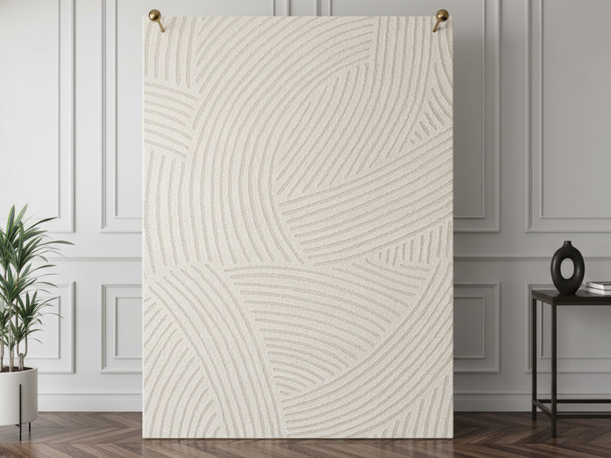 STAN kortpolig vloerkleed met abstract patroon