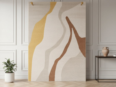 Tapis poils ras ULYS motif abstrait