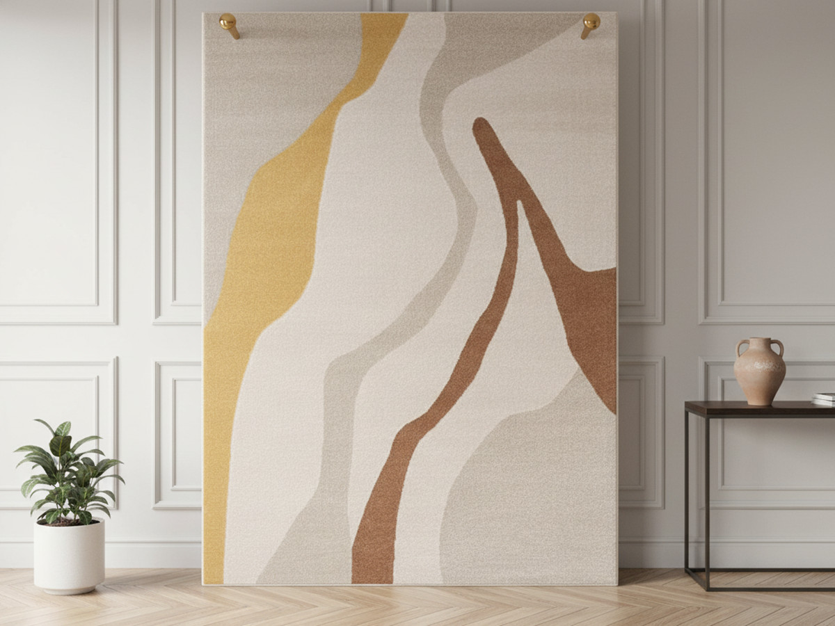 Tapis poils ras ULYS motif abstrait Tapis poils ras ULYS motif abstrait