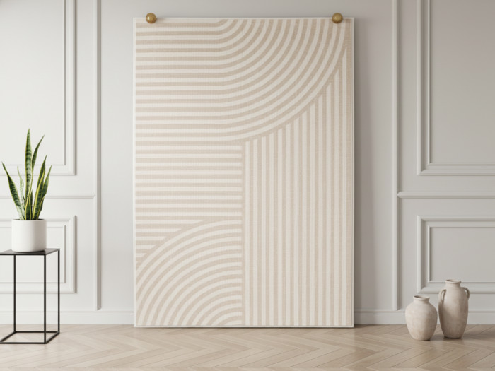 Tapis poils ras ANNIE motif abstrait