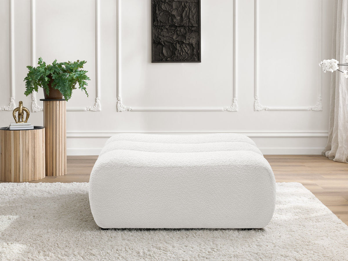 Pouf AZRA tissu bouclette