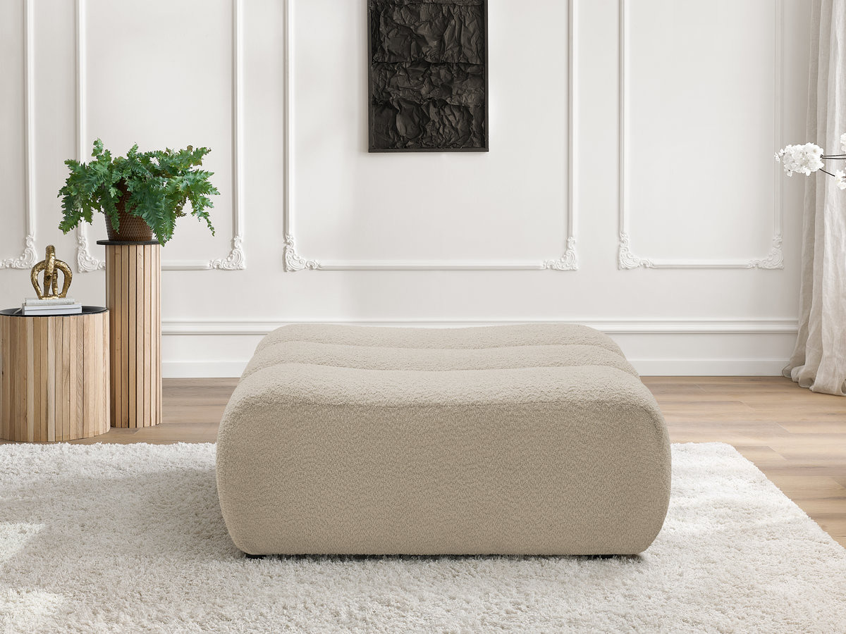 Pouf AZRA bouclette beige — vue 6