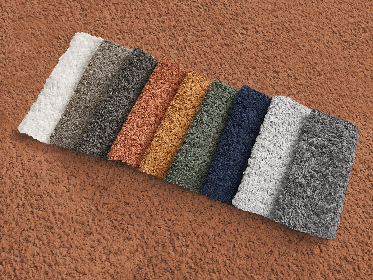 Pouf AZRA bouclette orange — vue 5