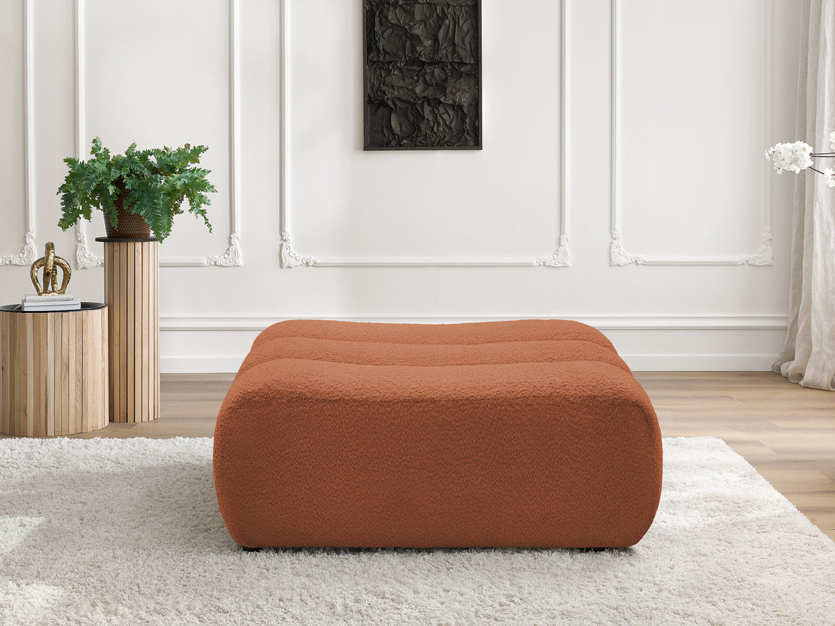 Pouf AZRA bouclette orange — vue 6