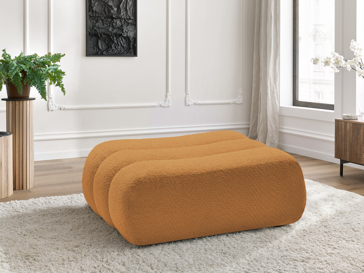 Pouf AZRA tissu bouclette