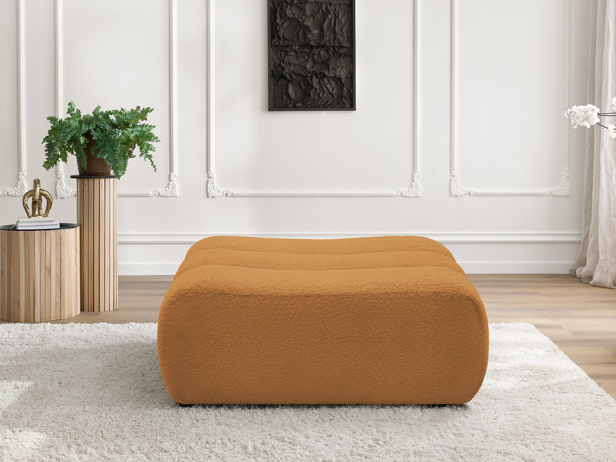 Pouf AZRA tissu bouclette